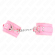 Kink - Fur Lined Wrist Restraints Pink With Pink Belt Adjustable 17-29 CM X 6 CM