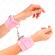 Kink - Fur Lined Wrist Restraints Pink With Pink Belt Adjustable 17-29 CM X 6 CM