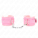 Kink - Fur Lined Wrist Restraints Pink With Pink Belt Adjustable 17-29 CM X 6 CM