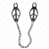 Kink - Japanese Clover Nipple Clamps With Chain Black 30 CM