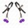 Kink - Double Bell Nipple Clamp Purple 6 CM