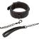 Calexotics - Nocturnal Collar & Leash Leather Adjustable Black