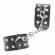 Kink - Wristbands With Double Line of Adjustable Studs Black