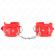 Kink - 3 D-Ring Wrist Restraints Adjustable Red 17.5-25 CM X 6 CM