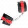 Kink - Wrist Restraints Black With Red Belt Adjustable 17-28 CM X 6 CM