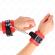 Kink - Wrist Restraints Red With Black Belt Adjustable 17-28 CM X 6 CM