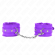 Kink - Premium Fur Lined Wrist Restraints Purple With Purple Belt Adjustable 17-29 CM X 6 CM