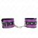 Kink - Premium Fur Lined Wrist Restraints Black With Purple / Black Belt Adjustable 17-29 CM X 6 CM