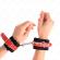 Kink - Nylon Wrist Restraints Black With Leatherette Red Adjustable 19-24 CM X 5.5 CM