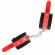 Kink - Nylon Wrist Restraints Black With Leatherette Red Adjustable 19-24 CM X 5.5 CM