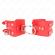 Kink - Fixed Wrist Restraints With Ring and Studs Adjustable Red 17-22 CM X 6.5 CM