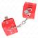 Kink - Wrist Restraints With Padlock Closure Red Adjustable 16-23 CM X 5.5 CM