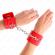 Kink - Wrist Restraints With Padlock Closure Red Adjustable 16-23 CM X 5.5 CM