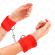 Kink - Beginner Fur Hand Cuffs Red 30 X 7 CM