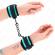 Kink - Hook and Loop Nylon Bind Wrist Restraints Black-Blue Adjustable 18-32 CM X 5 CM