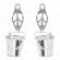 Kink - Japanese Clover Nipple Clamps With Buckets Silver