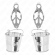 Kink - Japanese Clover Nipple Clamps With Buckets Silver