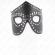 Kink - Leatherette Mask With Rivets Model 2 30 X 12 CM