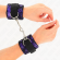 Kink - Short Velvet Lace Wrist Restraints and Nylon Bind Purple / Black 23 X 6.5 CM