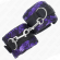 Kink - Short Velvet Lace Wrist Restraints and Nylon Bind Purple / Black 23 X 6.5 CM