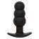 Calexotics - Rock Bottom Beaded Anal Plug 10 Vibrations Silicone Black