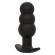 Calexotics - Rock Bottom Beaded Anal Plug 10 Vibrations Silicone Black