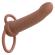 Calexotics - Maxx Ribbed Dual Penetrator 10 Vibrations Brown