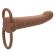 Calexotics - Maxx Ribbed Dual Penetrator 10 Vibrations Brown