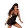 Livco Corsetti Fashion - Melisenda Cf 1709 Bathrobe + Chemise + Thong Black S