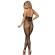 Subblime - 951788 Long Fishnet Bodystocking With Straps On Chest and Back Black One Size