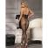 Subblime - 951788 Long Fishnet Bodystocking With Straps On Chest and Back Black One Size