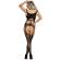 Subblime - 951900 Fishnet Crotchless Bodystocking With Cup and Open Shoulders Black One Size