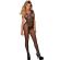 Subblime - 951962 Fishnet Crotchless Bodystocking With Flower Print Black One Size