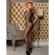 Subblime - 951962 Fishnet Crotchless Bodystocking With Flower Print Black One Size