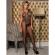 Subblime - 951962 Fishnet Crotchless Bodystocking With Flower Print Black One Size