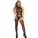 Subblime - 952013 Fishnet Bodystocking With Prints and Halter Neck Black One Size