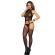 Subblime - 952013 Fishnet Bodystocking With Prints and Halter Neck Black One Size