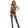 Subblime - 952105 Fishnet Crotchless Bodystocking With Halter Neck and Open Back Black One Size