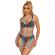 Subblime - 952365 Rainbow Bare Shoulder Fishnet Bodystocking One Size