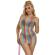 Subblime - 952457 Rainbow Off Shoulder Sleeveless Fishnet Bodystocking One Size