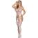 Subblime - 951894 Fishnet Crotchless Bodystocking With White Straps One Size