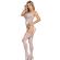 Subblime - 951894 Fishnet Crotchless Bodystocking With White Straps One Size