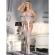 Subblime - 951894 Fishnet Crotchless Bodystocking With White Straps One Size