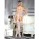 Subblime - 951894 Fishnet Crotchless Bodystocking With White Straps One Size