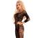 Livco Corsetti Fashion - Monata Lc 17325 Bodystocking Crotchless Black S/L