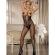 Subblime - 951849 Open Cup Fishnet Bodystocking and Halter Neck Black One Size