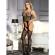 Subblime - 951887 Fishnet Crotchless Bodystocking With Black Straps One Size