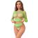 Subblime - 952211 2 Piece Long Sleeve Green Bodystocking Green One Size