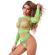 Subblime - 952211 2 Piece Long Sleeve Green Bodystocking Green One Size