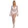 Subblime - 952396 Fishnet Bodystocking With Diamonds Long Sleeve White One Size